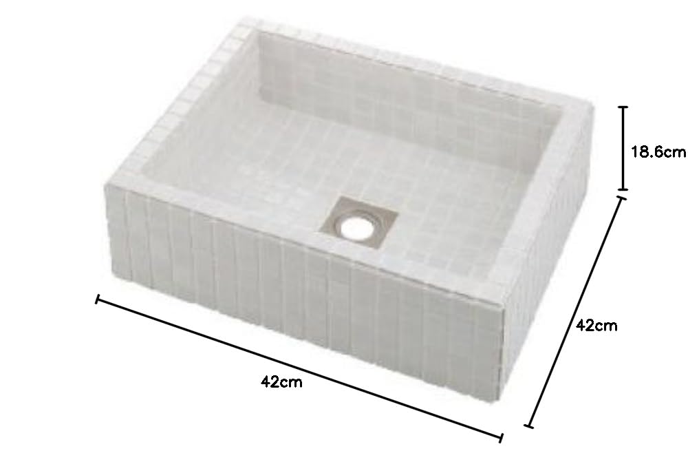 Amazon.co.jp: カクダイ 角型洗面器/ホワイト 493-143-W